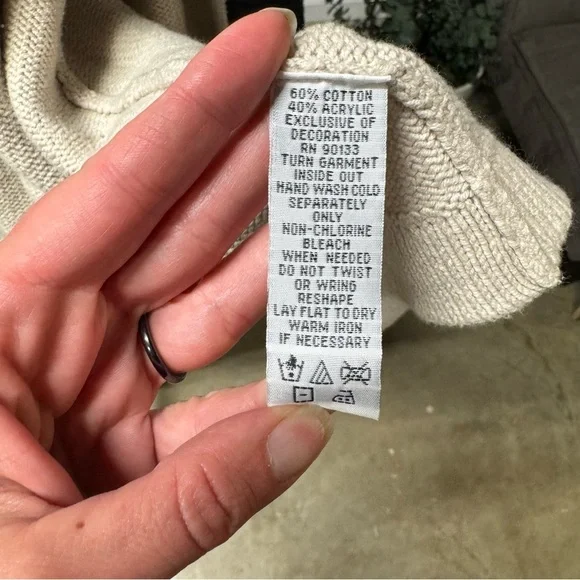 Bob Mackie Wearable Art zip up sweater paisley womens small black lt taupe - Picture 7 of 9